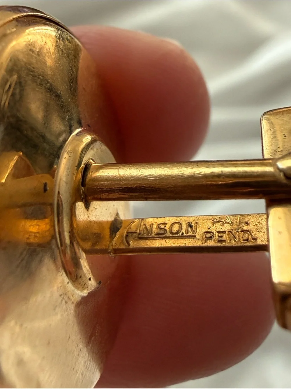 Vintage ANSON Gold-tone Bald Eagle Emblem Cufflinks